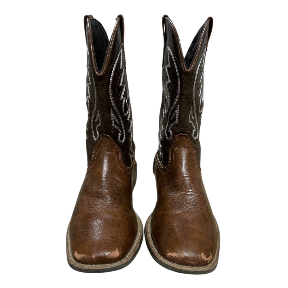 IUV Men’s Brown Square Toe Western Cowboy Boots. Size 8 - Picture 2 of 8
